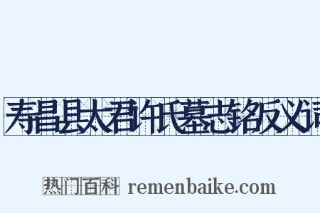 寿昌县太君许氏墓志铭反义词是什么意思的图片